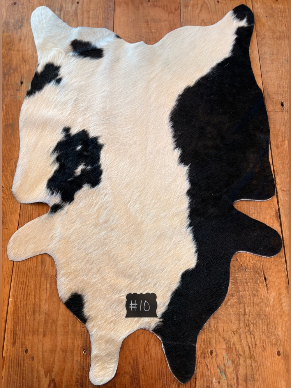 Black and White Authentic Mini Cowhide Rug - Home Accents